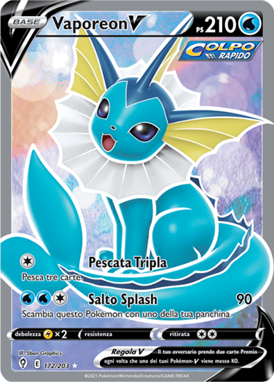 Immagine di Vaporeon V 172/203 (IT) Near mint