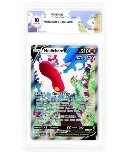 Immagine di GRAAD 10 - Pokemon Medicham V 186/203 Full Art - Gem Mint (ITA)