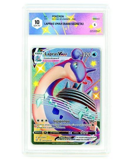 Immagine di GRAAD 10 - Pokemon Lapras VMAX SV111/SV122 Rara Segreta - Gem Mint (ITA)
