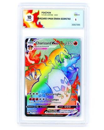 Immagine di GRAAD 10 - Pokemon Charizard VMAX 074/073 Rara Segreta - Gem Mint (ITA)