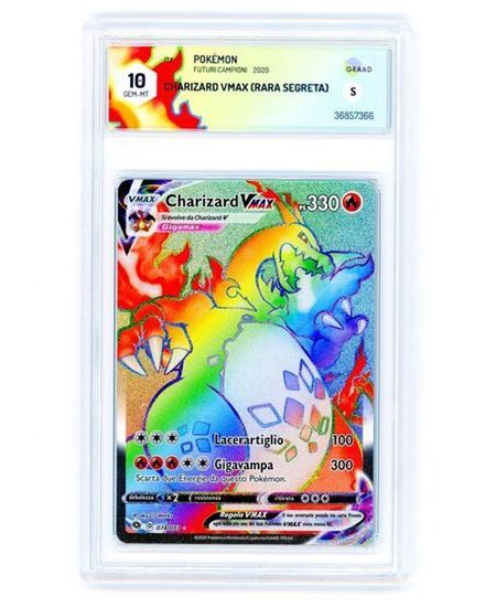 Immagine di GRAAD 10 - Pokemon Charizard VMAX 074/073 Rara Segreta - Gem Mint (ITA)