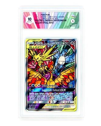 Immagine di GRAAD 10 - Pokemon Moltres Zapdos e Articuno GX Alleati SM210 Full Art - Gem Mint (ITA)