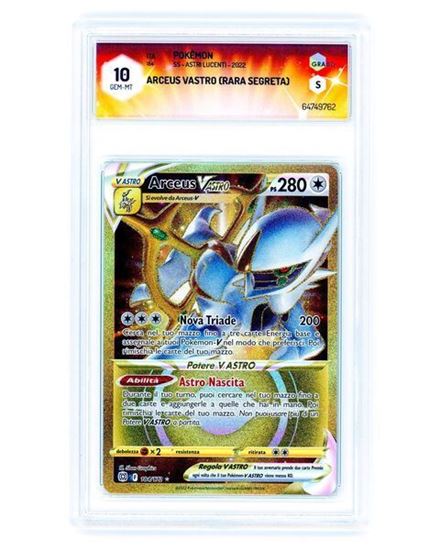 Immagine di GRAAD 10 - Pokemon Arceus V ASTRO 184/172 Rara Segreta - Gem Mint (ITA)