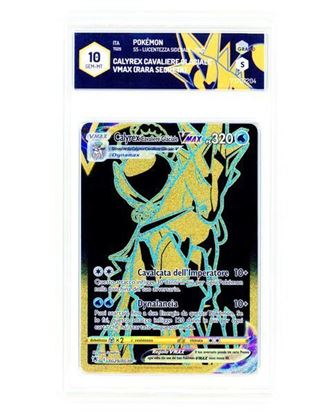 Immagine di GRAAD 10 - Pokemon Calyrex Cavaliere Glaciale VMAX TG15/TG30 Rara Segreta - Gem Mint (ITA)