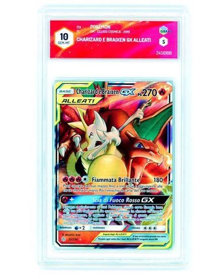 Immagine di GRAAD 10 - Pokemon Charizard e Braixen GX Alleati 22/236 - Gem Mint (ITA)