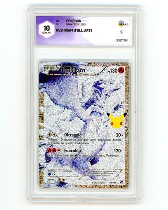 Immagine di GRAAD 10 - Pokemon Reshiram 113/114 Full Art - Gem Mint (ITA)