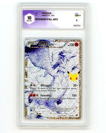 Immagine di GRAAD 10 - Pokemon Reshiram 113/114 Full Art - Gem Mint (ITA)