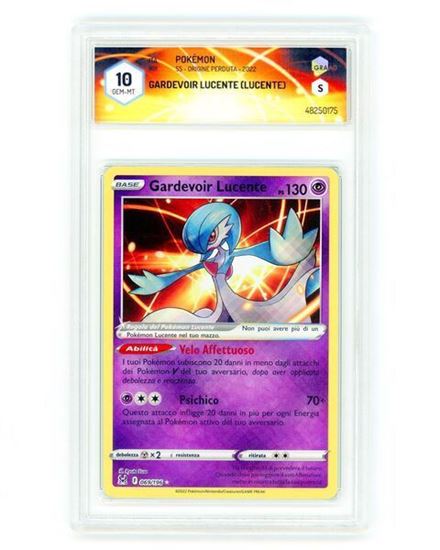 Immagine di GRAAD 10 - Pokemon Gardevoir Lucente 069/196 - Gem Mint (ITA)