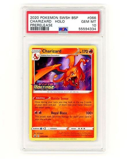 Immagine di PSA 10 - Pokemon Charizard SWSH066 Prerelease Holo - Gem Mint (ENG)