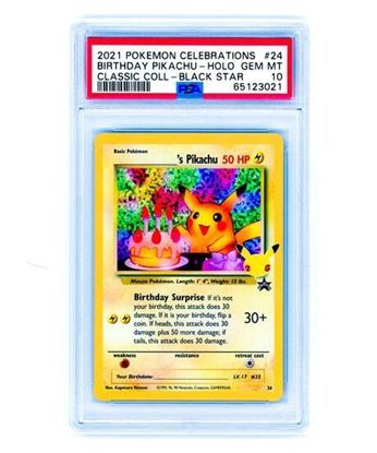 Immagine di PSA 10 - Pokemon Birthday Pikachu 24 Holo - Gem Mint (ENG)