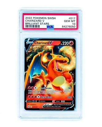 Immagine di PSA 10 - Pokemon Charizard V 017/172 - Gem Mint (ENG)