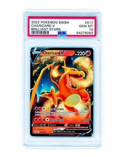 Immagine di PSA 10 - Pokemon Charizard V 017/172 - Gem Mint (ENG)