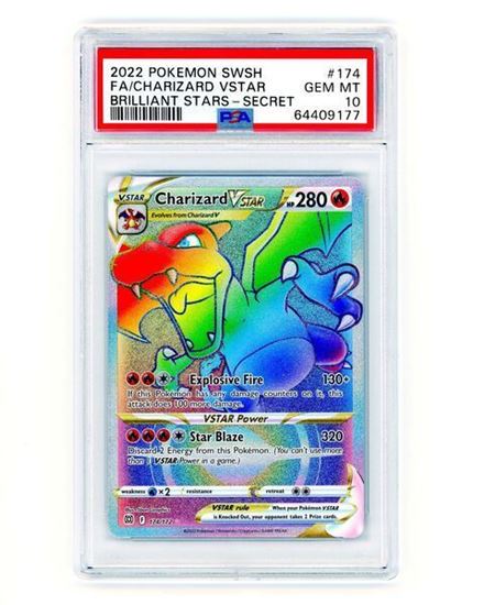 Immagine di PSA 10 - Pokemon Charizard VSTAR 174/172 Secret Rare - Gem Mint (ENG)