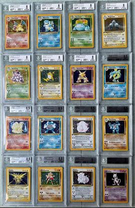 Immagine di Beckett BGS 8-8.5-9 - Pokemon Set Base 1st Edition Completo 16 Carte Holo (ITA)