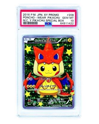 Immagine di PSA 10 - Pokemon Pikachu Poncho Charizard Holo Promo 208/XY-P - Gem Mint (JP)