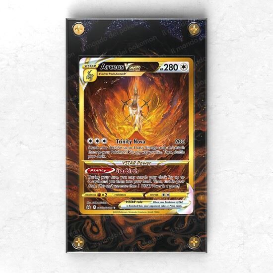 Immagine di Cornice Porta Carte Arceus Gold