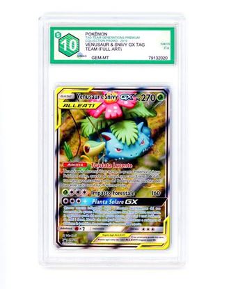 Immagine di GRAAD 10 - Pokemon Venusaur & Snivy GX Full Art Tag Team SM229 - Gem Mint (ITA)