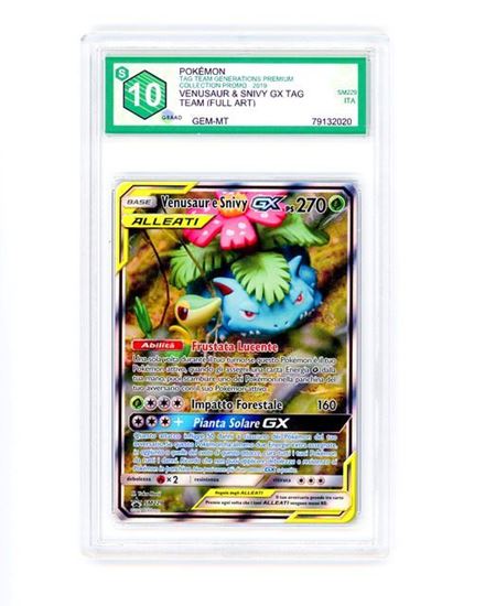Immagine di GRAAD 10 - Pokemon Venusaur & Snivy GX Full Art Tag Team SM229 - Gem Mint (ITA)