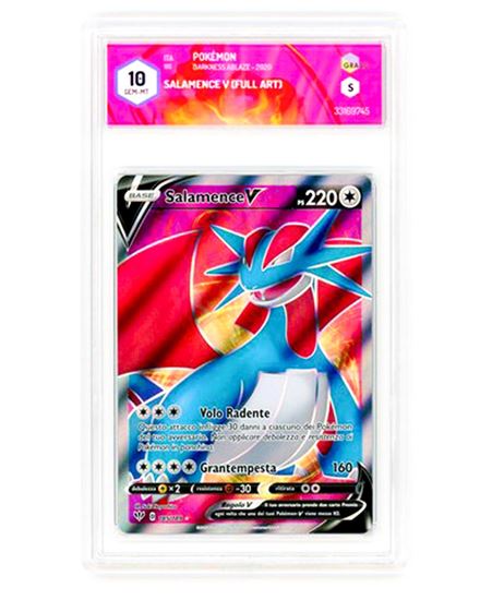 Immagine di GRAAD 10 - Pokemon Salamence V 185/189 Full Art - Gem Mint (ITA)