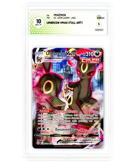 Immagine di GRAAD 10 - Pokemon Umbreon VMAX TG23/TG30 Full Art - Gem Mint (ITA)