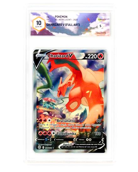 Immagine di GRAAD 10 - Pokemon Charizard V 154/172 Full Art - Gem Mint (ITA)