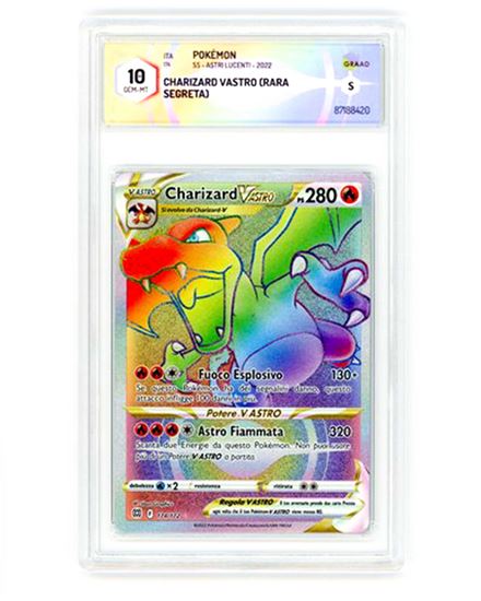 Immagine di GRAAD 10 - Pokemon Charizard V ASTRO 174/172 Rara Segreta - Gem Mint (ITA)