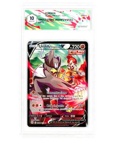Immagine di GRAAD 10 - Pokemon Urshifu Singolcolpo V TG18/TG30 Full Art - Gem Mint (ITA)