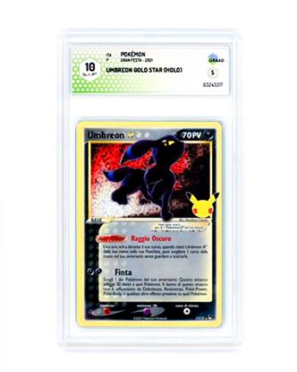 Immagine di GRAAD 10 - Pokemon Umbreon Gold Star 17/17 Holo - Gem Mint (ITA)