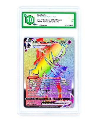 Immagine di GRAAD 10 - Pokemon Calyrex Cavaliere Spettrale VMAX 204/198 Rara Segreta - Gem Mint (ITA)