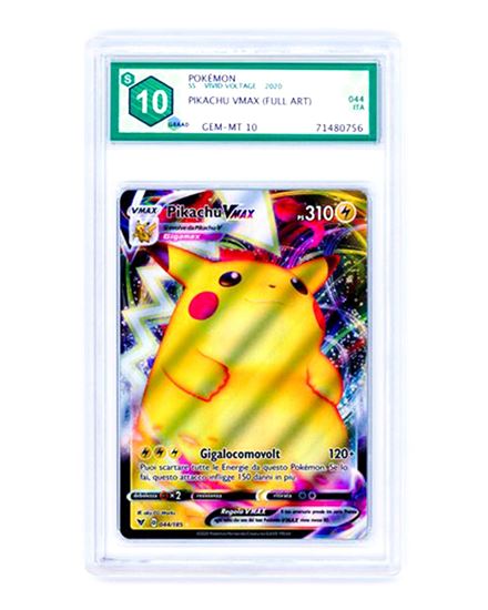 Immagine di GRAAD 10 - Pokemon Pikachu VMAX 044/185 Full Art - Gem Mint (ITA)
