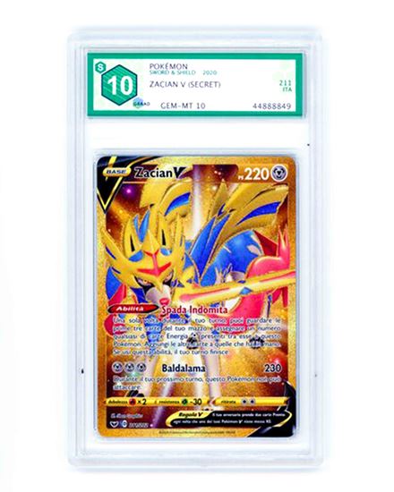 Immagine di GRAAD 10 - Pokemon Zacian V 211/202 Rara Segreta - Gem Mint (ITA)