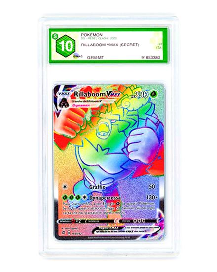 Immagine di GRAAD 10 - Pokemon Rillaboom VMAX 193/192 Rara Segreta - Gem Mint (ITA)