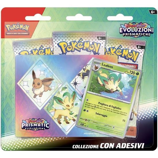 Immagine di Scarlatto e Violetto Evoluzioni Prismatiche - Leafeon - Collezione con Adesivi (ITA)