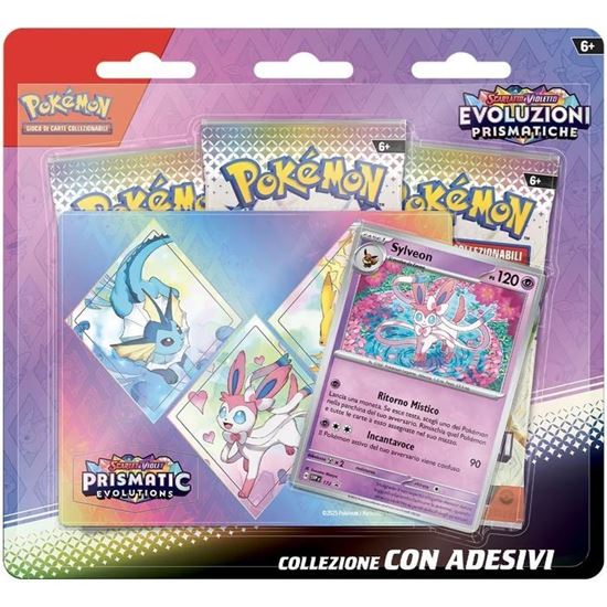 Immagine di Scarlatto e Violetto Evoluzioni Prismatiche - Sylveon - Collezione con Adesivi (ITA)