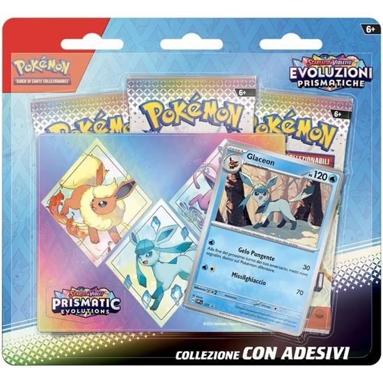 Immagine di Pokemon Evoluzioni Prismatiche - Collezione con Adesivi Glaceon (ITA)