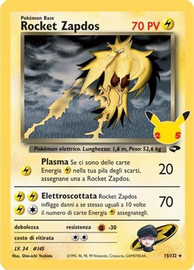 Immagine di Rocket Zapdos 15/132 Holo (IT) Near Mint