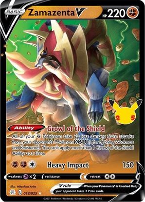Immagine di Zamazenta V 018/025 Near mint (IT)