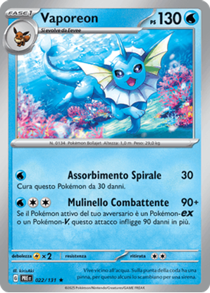 Immagine di Vaporeon 022-131 Reverse (IT) – NEAR MINT
