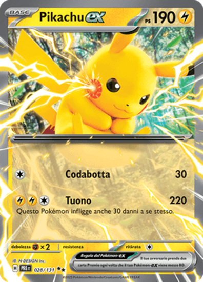 Immagine di Pikachu Ex 028-131  (IT) – NEAR MINT