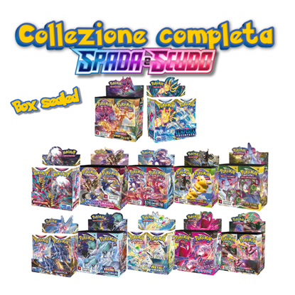 Immagine di Pokemon TCG Spada e Scudo Collezione Completa - 12 Display Sealed (ITA) con Case Magnetico
