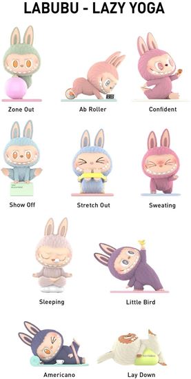 Immagine di Labubu The Monster Lazy Yoga Case Sealed (10 Blind Box) Originali Pop Mart