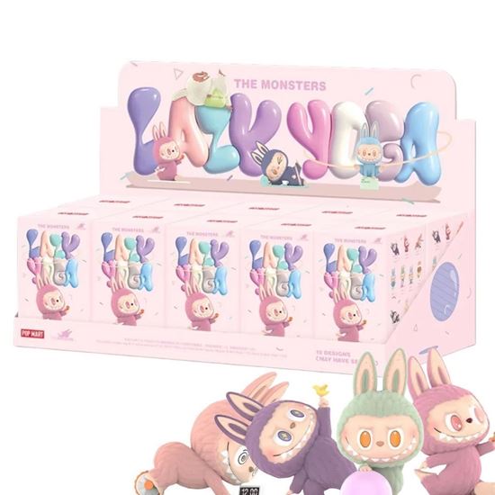 Immagine di Labubu The Monster Lazy Yoga Case Sealed (10 Blind Box) Originali Pop Mart
