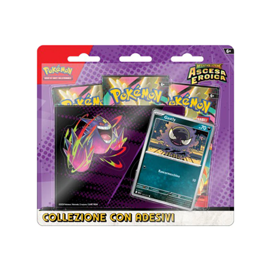 Immagine di Pokemon Ascesa Eroica - Collezione con Adesivi Gastly (ITA)